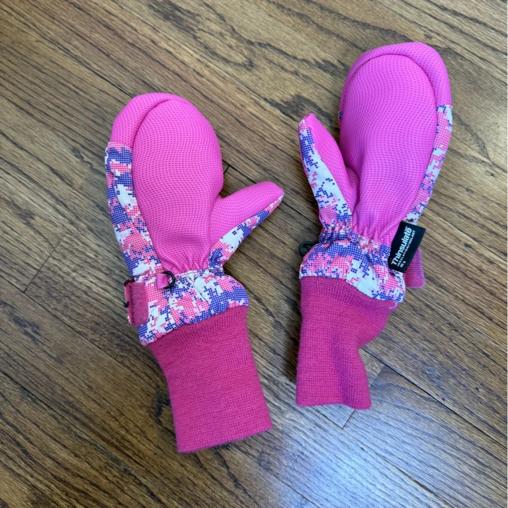 Mittens Child Size Pink and Purple Mittens